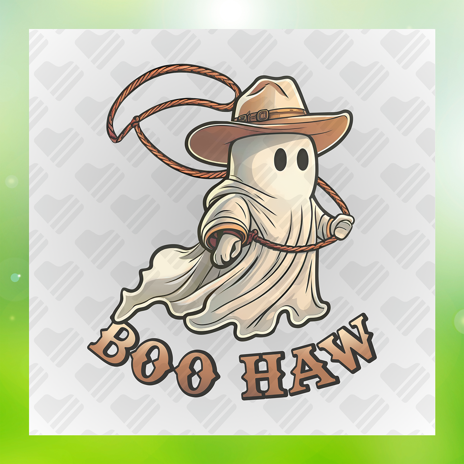 Fashion Spooky Style Boo Haw Transfer