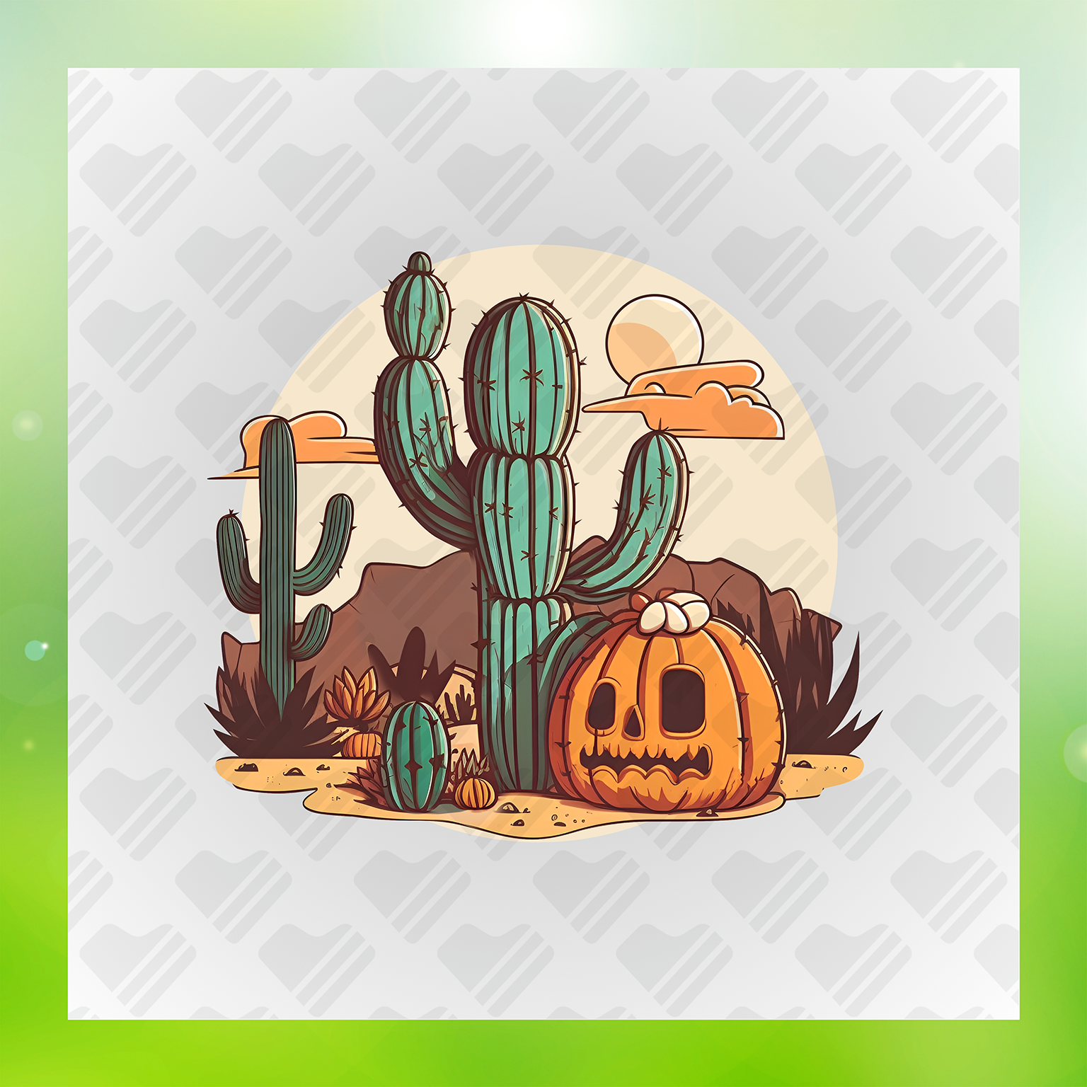 Autumn Vibes Desert Pumpkin Transfer