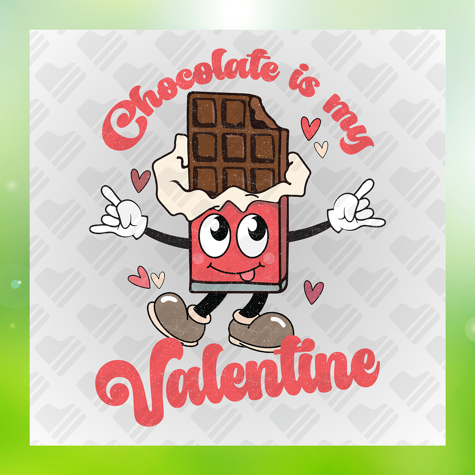 Chocolate is My Valentine Transfer