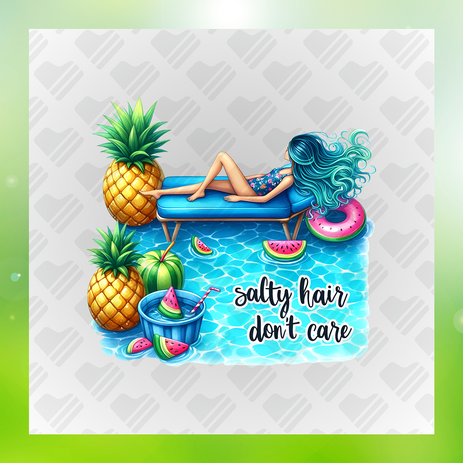 Mermaid Life Sea Goddess at Sunset Under The Sea Transfer