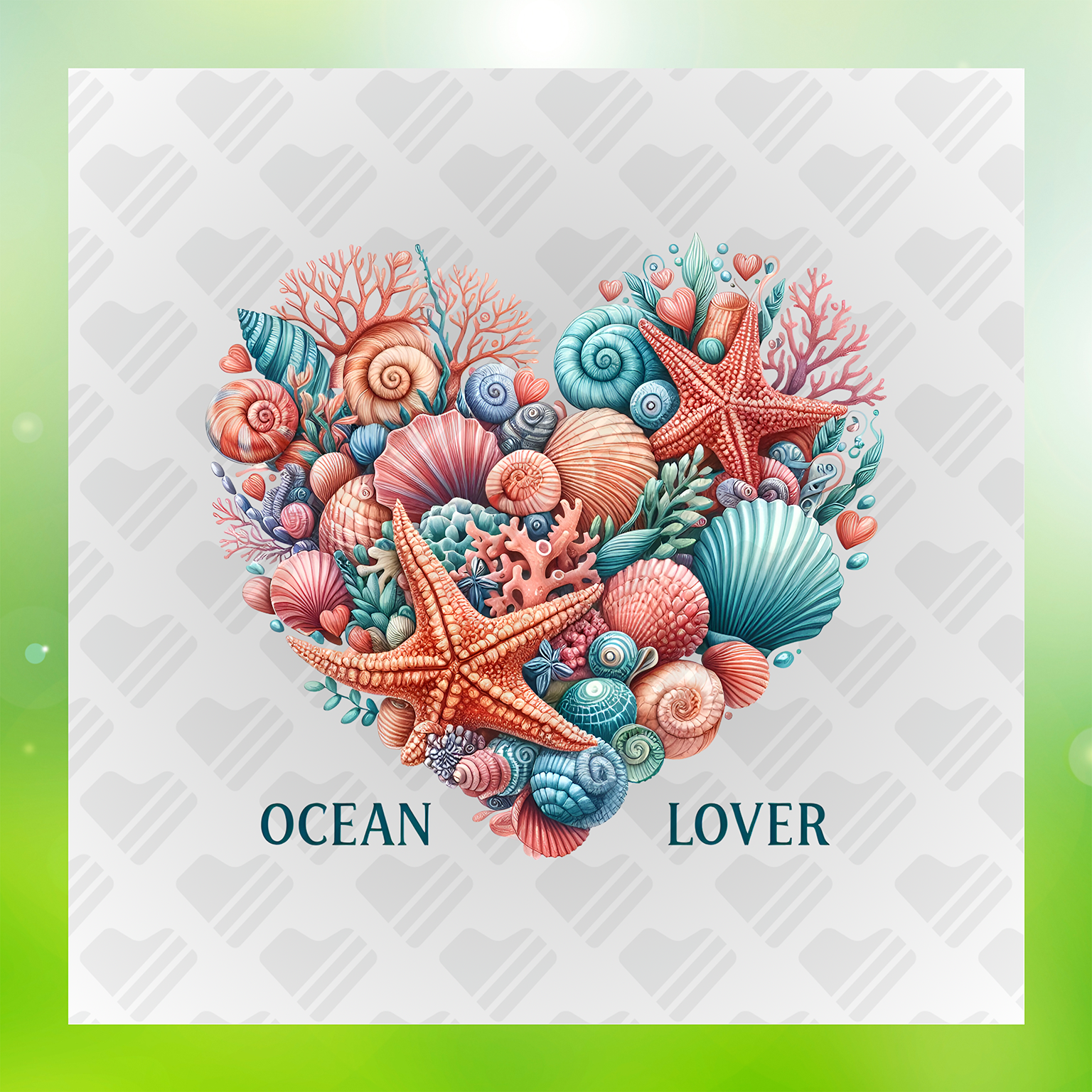 Sea Shell Design, Ocean Lover Transfer