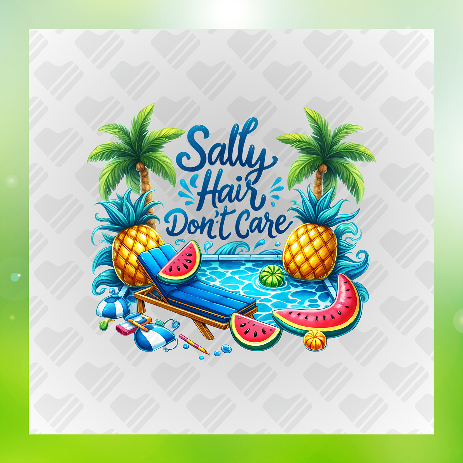 Salty Hair Don't Care Transfer