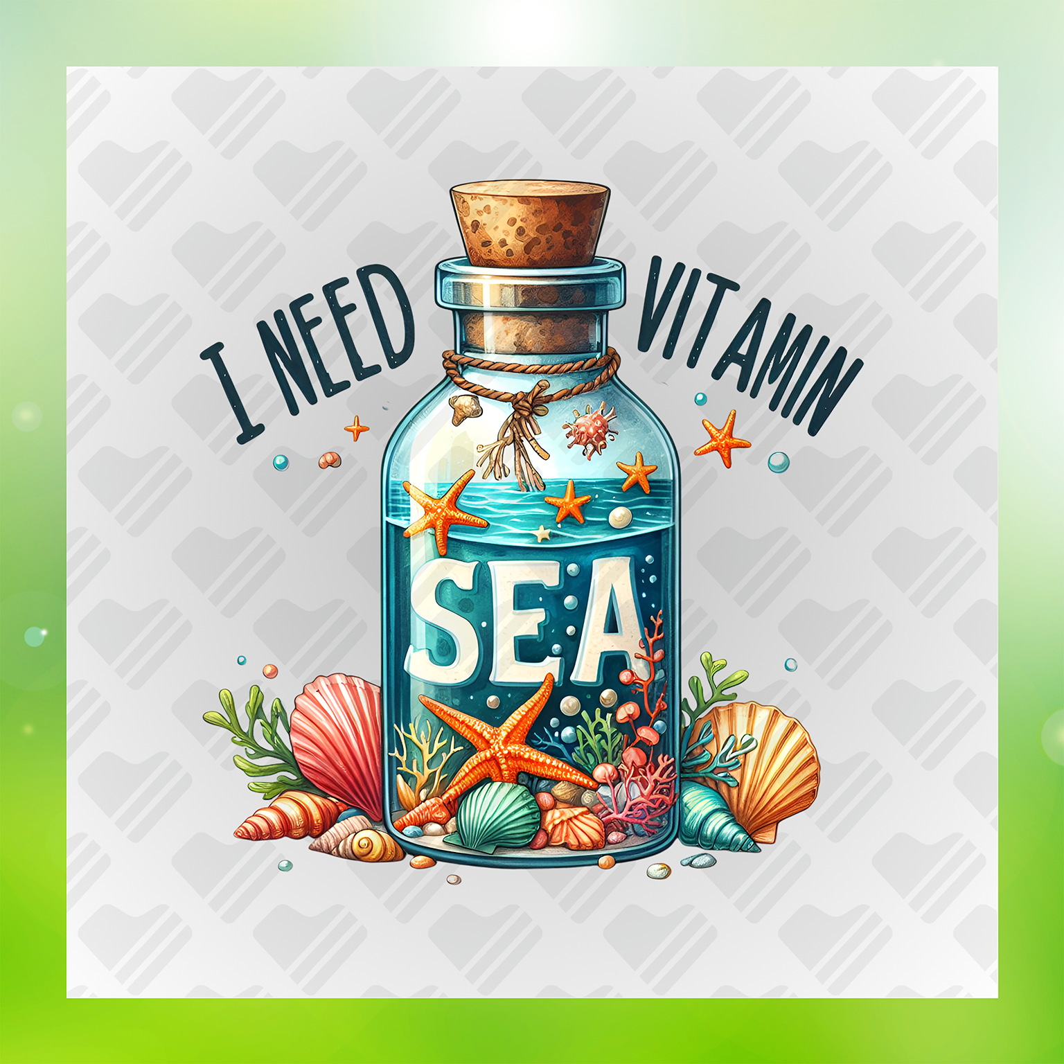 Beach Life I Need Vitamin Sea Transfer