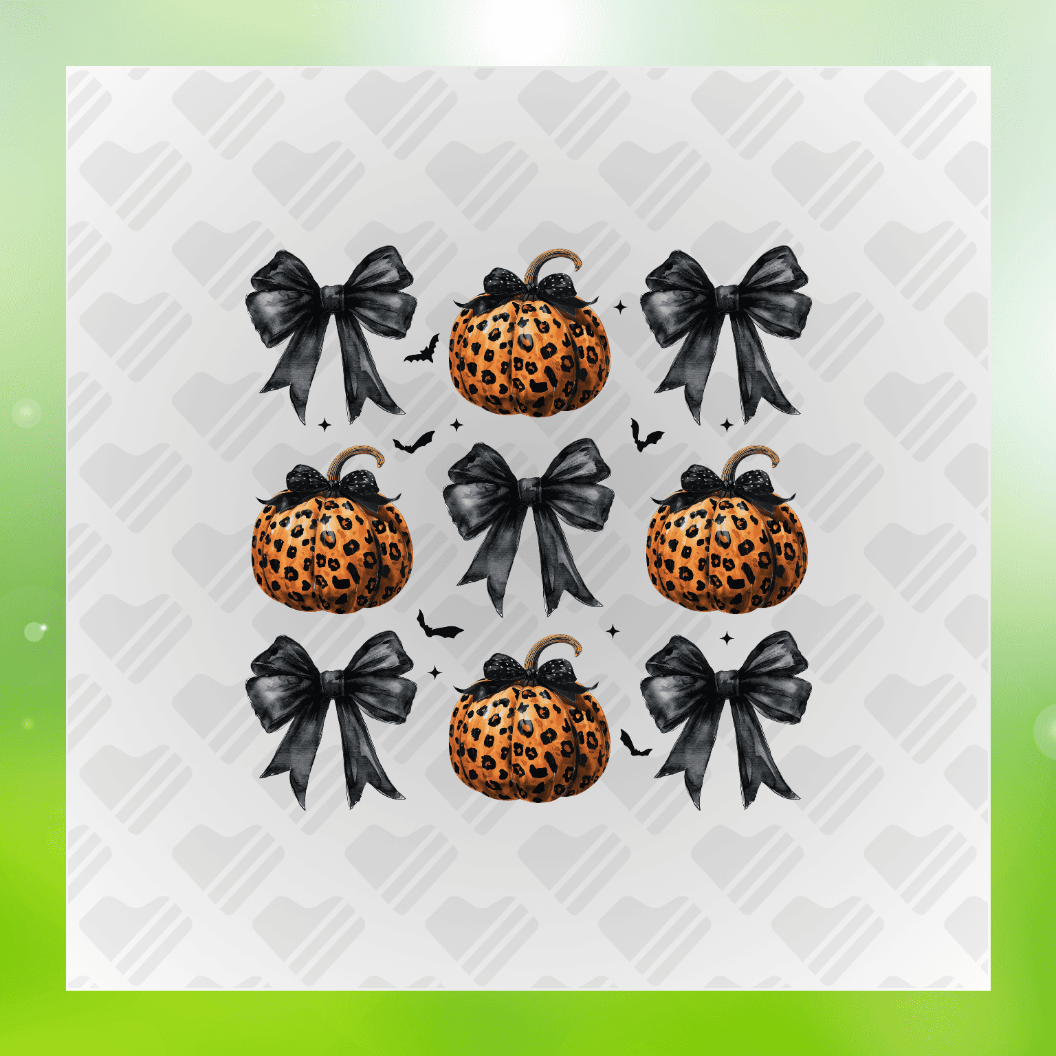 Bows & Spotted Pumpkins Transfer