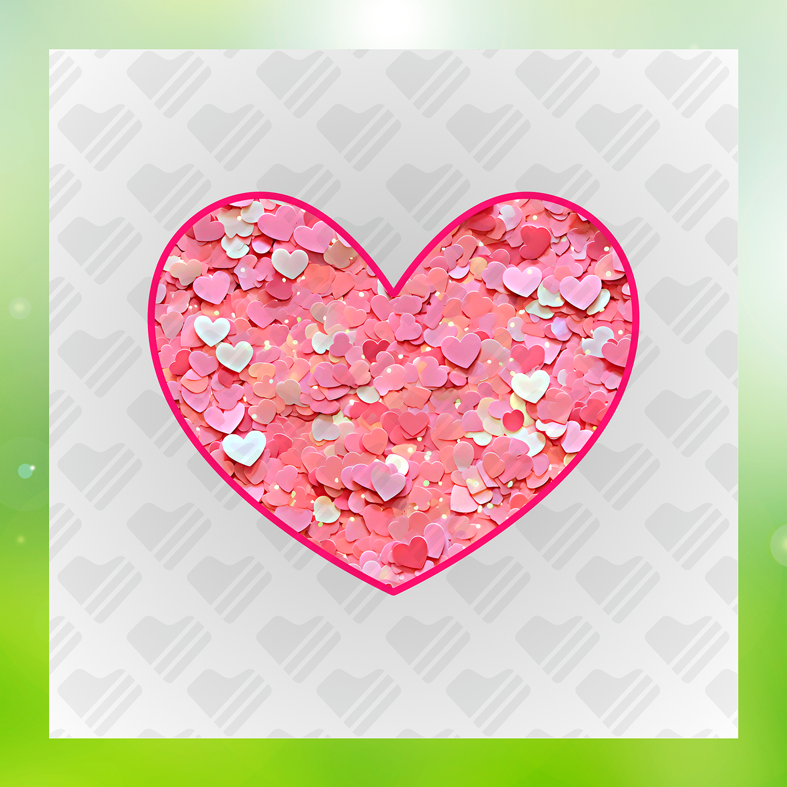 No Mess Valentine Heart Transfer