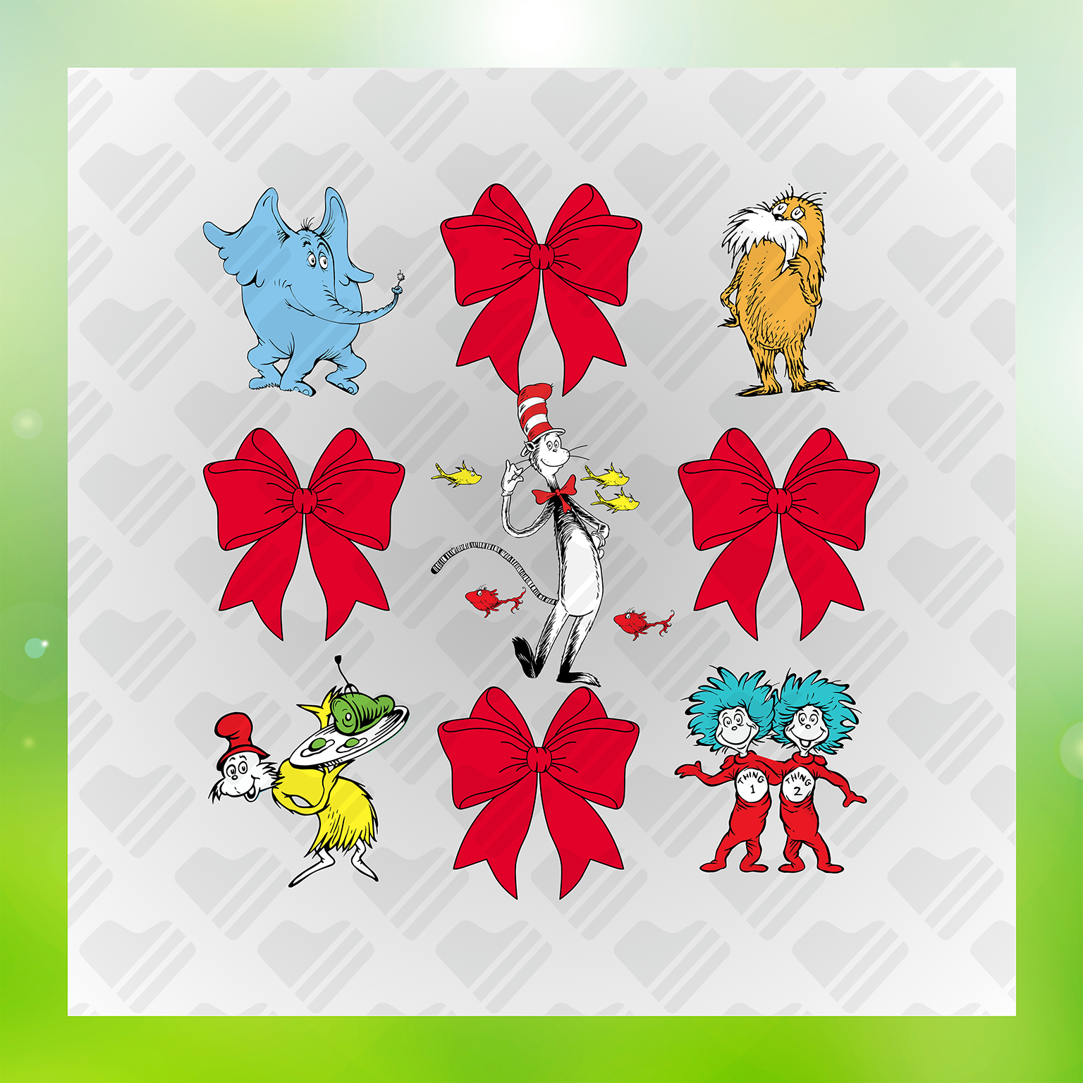 Dr. Seuss Character DTF Transfers #7