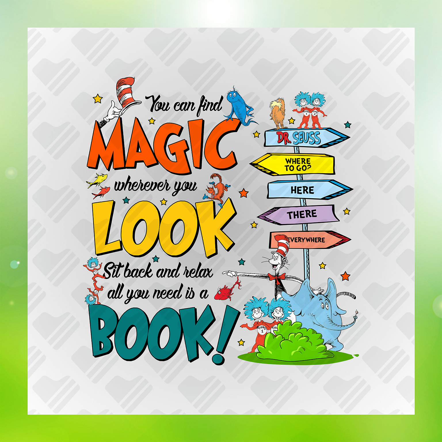 Dr. Seuss Character DTF Transfers #13