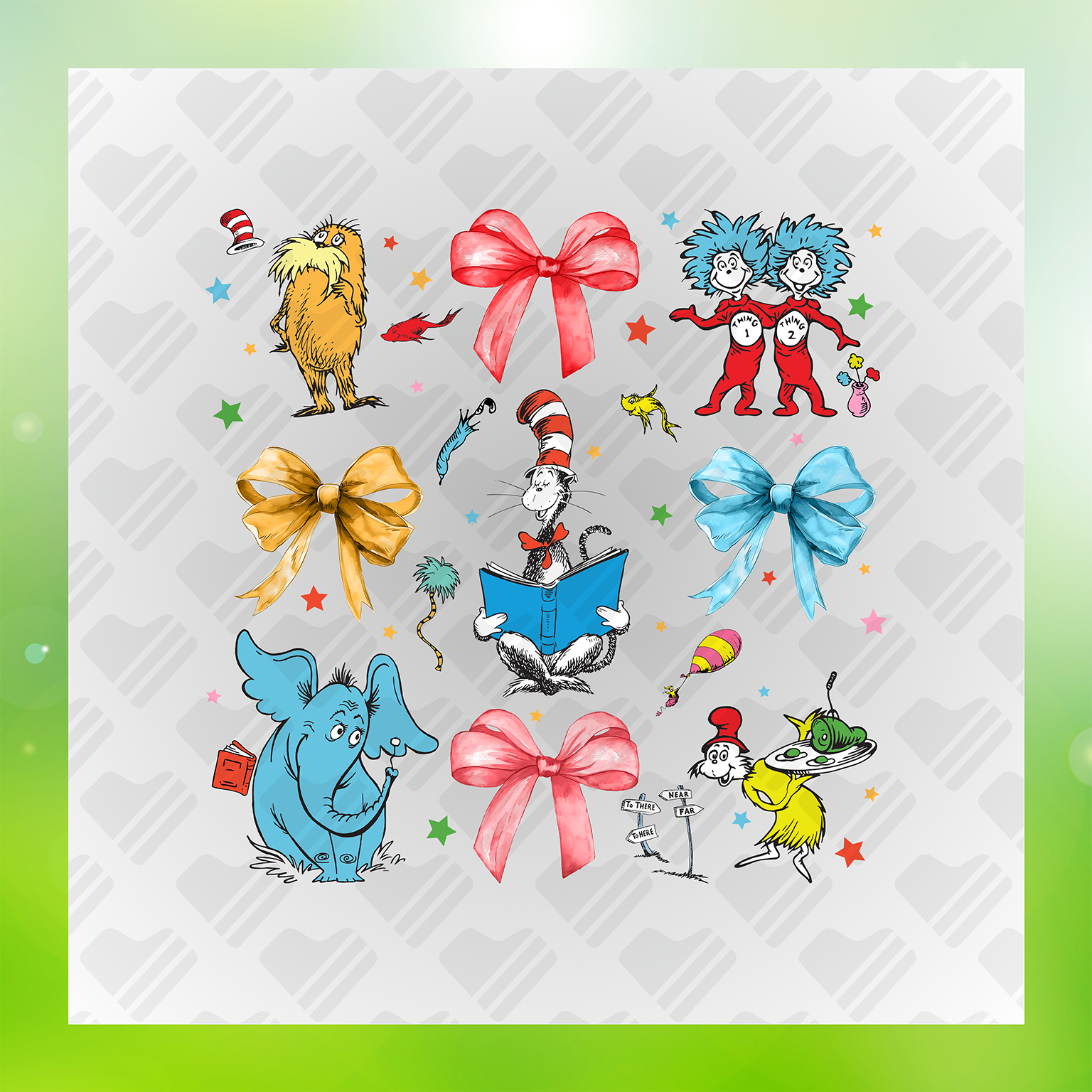 Dr. Seuss Character DTF Transfers #21