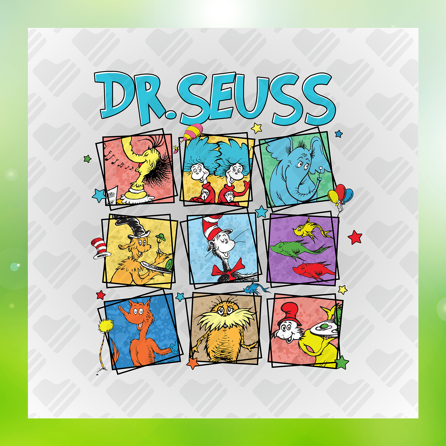 Dr. Seuss Character DTF Transfers #25