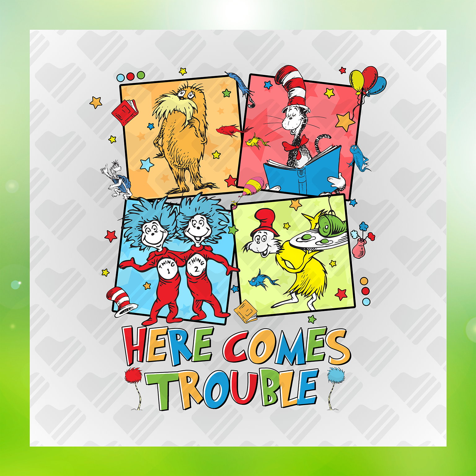 Dr. Seuss Character DTF Transfers #30