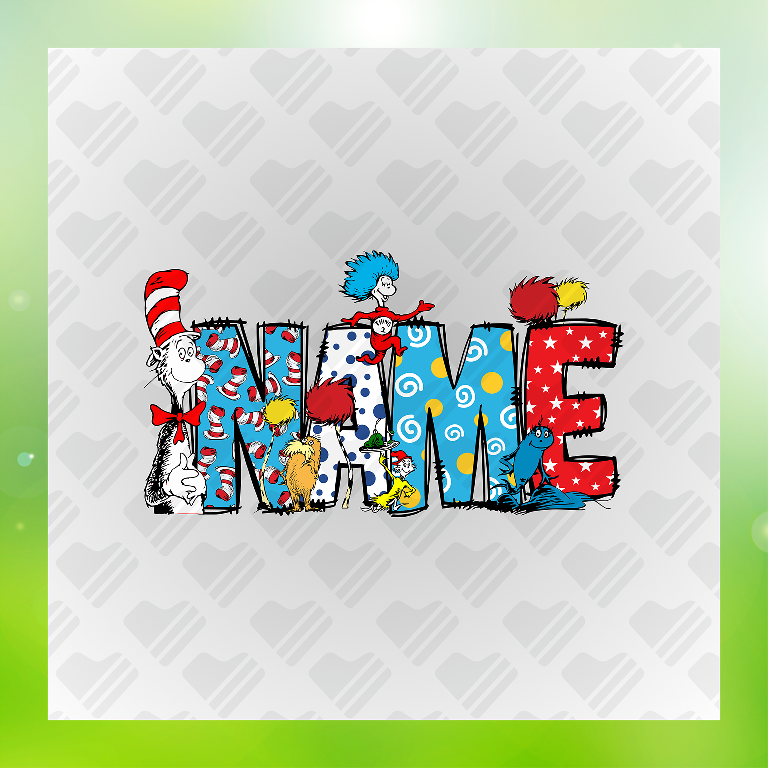 Dr. Seuss Character DTF Transfers #61