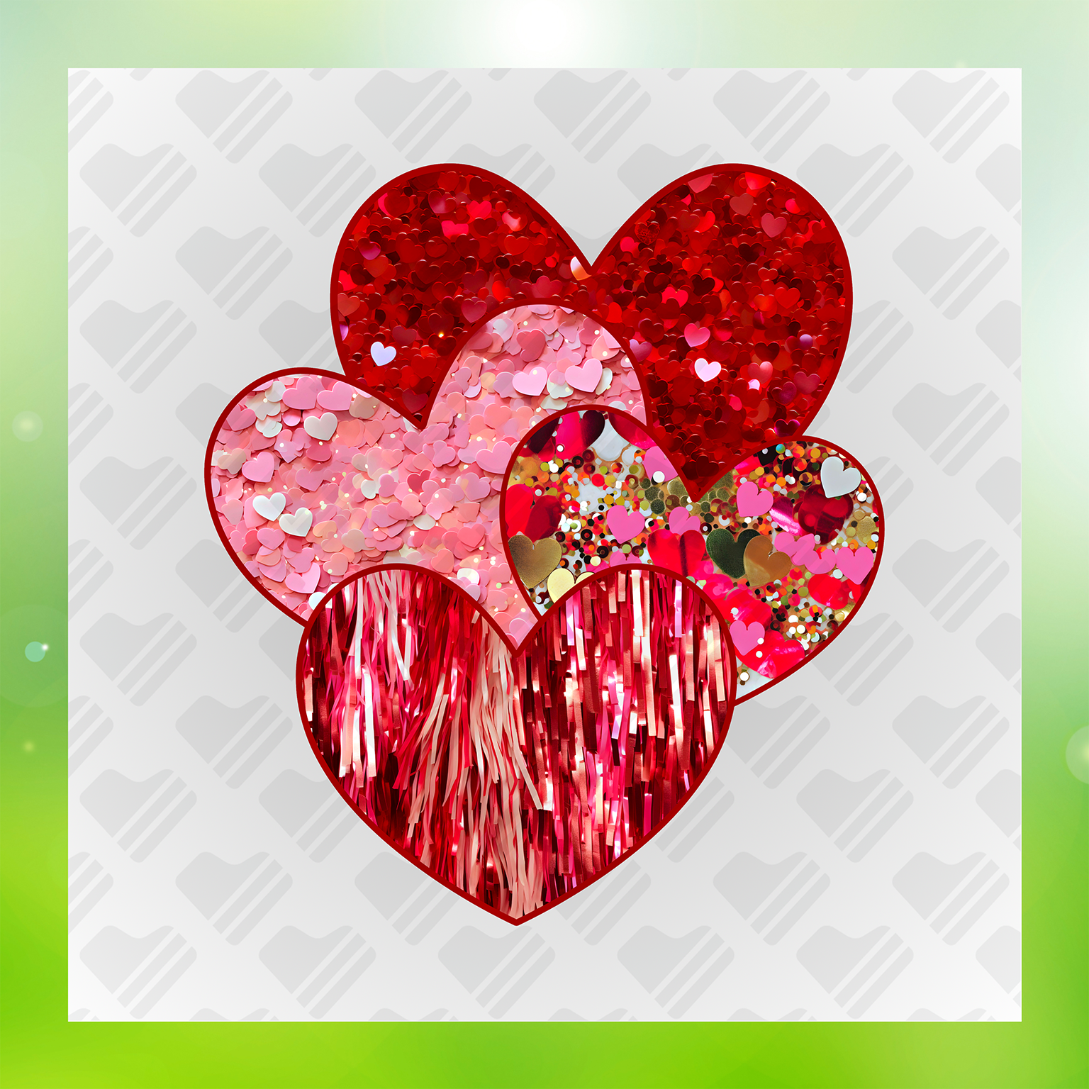 No Mess 4 Valentine Heart Transfer