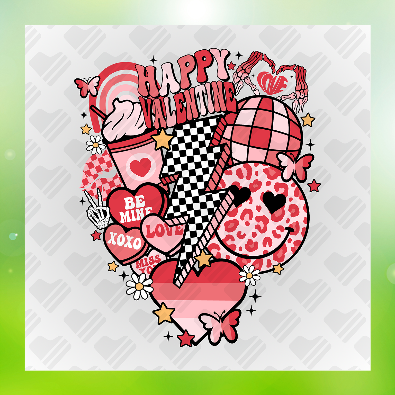 Valentine's No Mess Xoxo Transfer