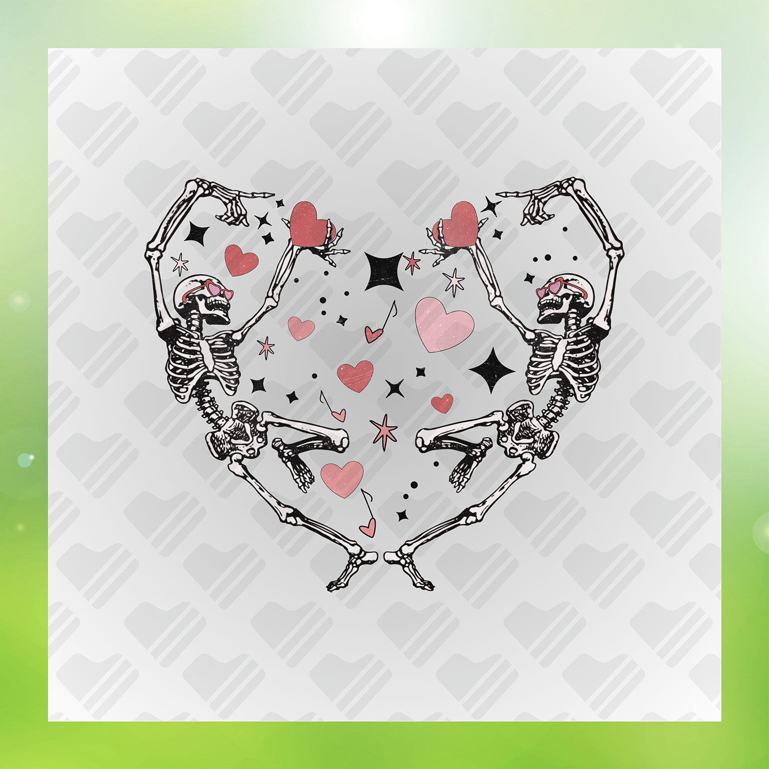 Skeleton Couple's In Love Transfer