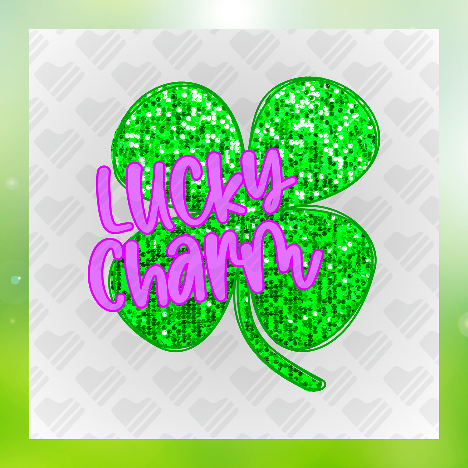 Glitter Look, No Mess Lucky Charm Transfer