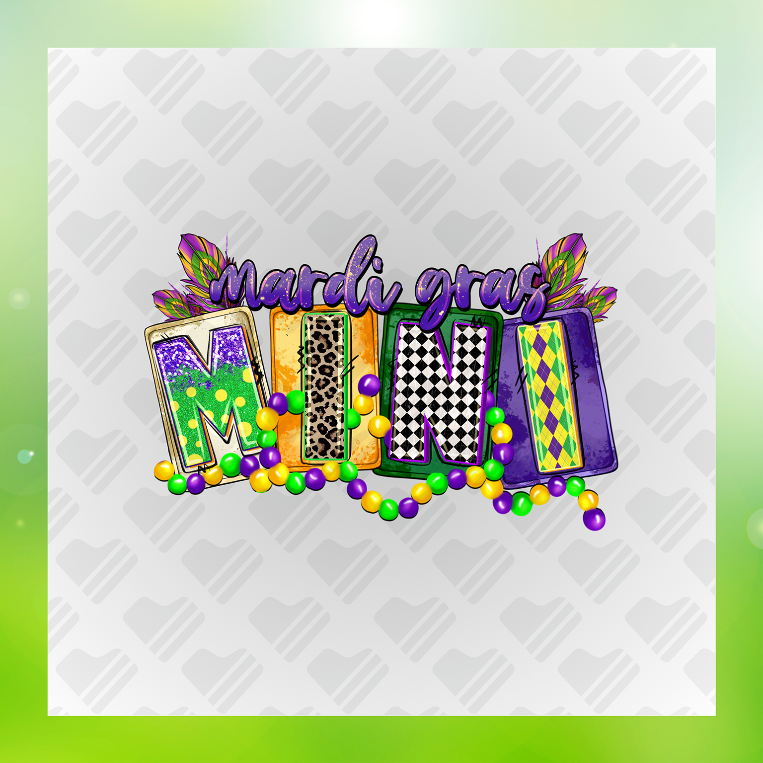Mardi Gras Faux Look Transfer