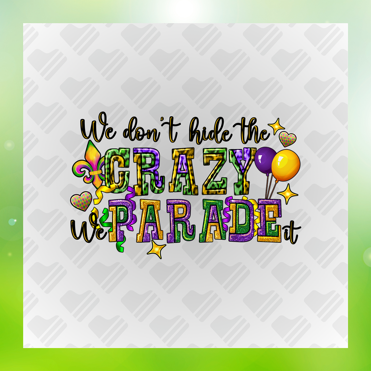 Mardi Gras Glitter Look Transfer