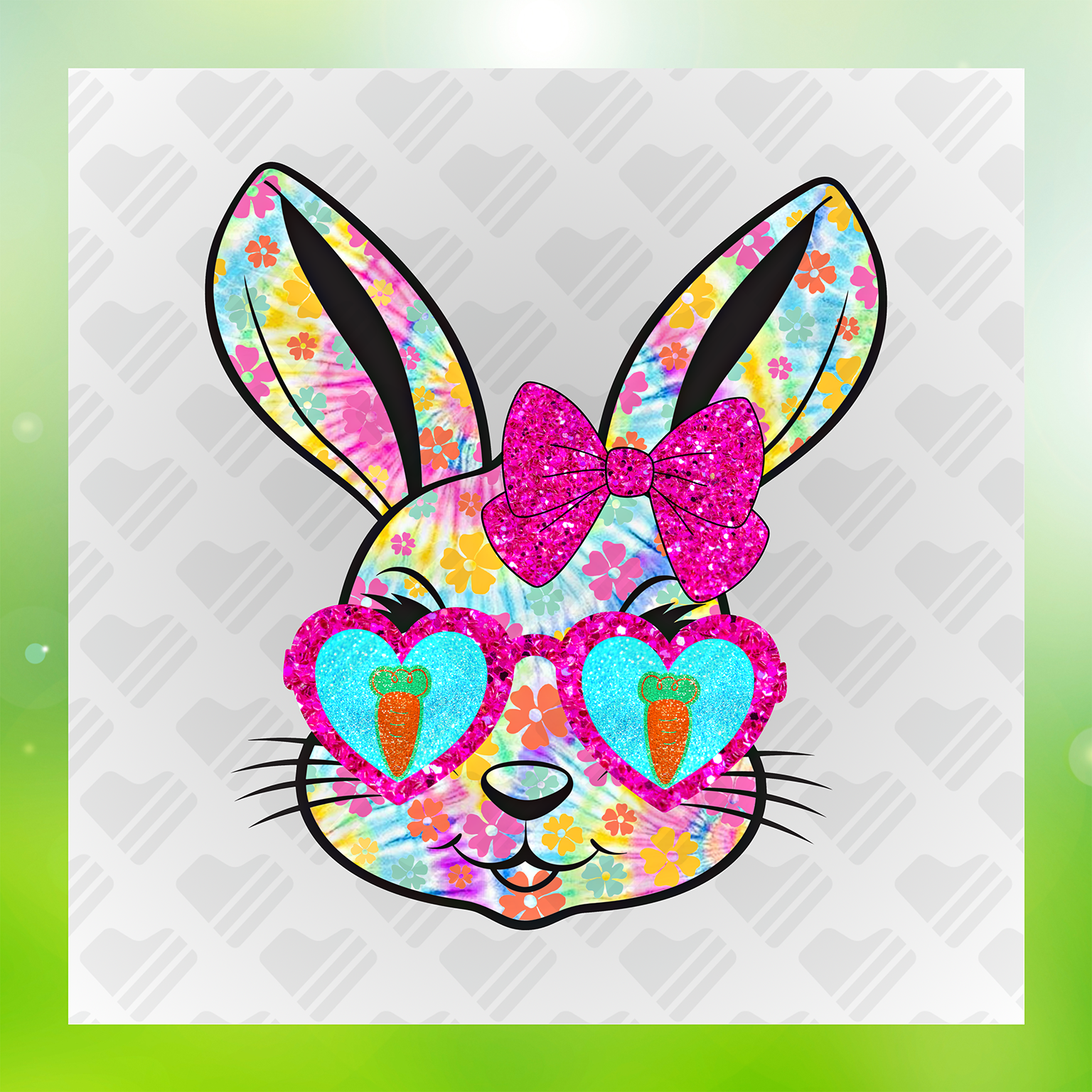 Glitter Look no Mess Easter Transfer