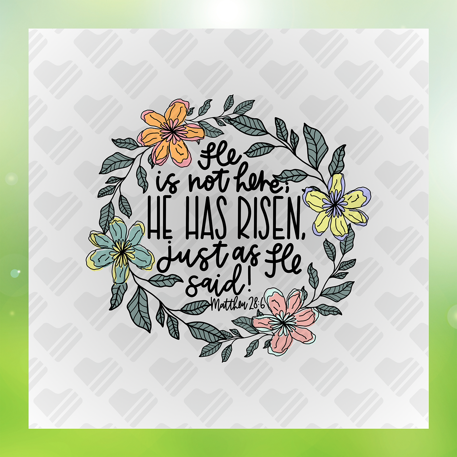 He Is Not Here He Has Risen Transfer