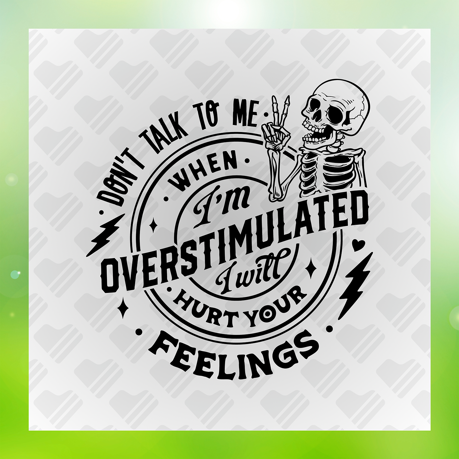 Snarky Humor Overstimulated Transfer