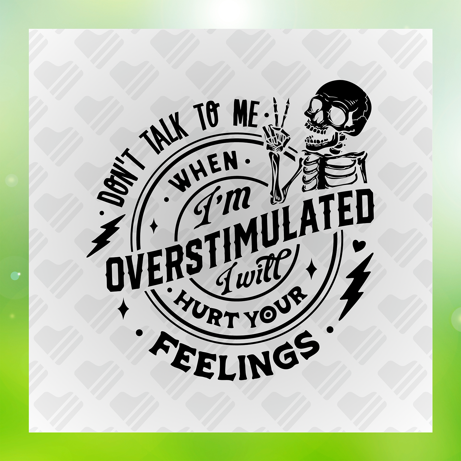 Snarky Humor Overstimulated Transfer