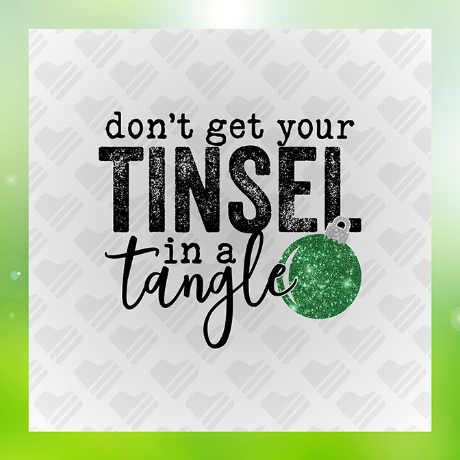 Faux Glitter Tinsel Sticker