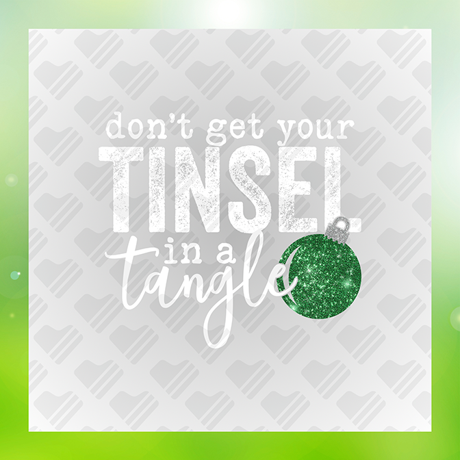 Faux Glitter Tinsel Tangle Sticker