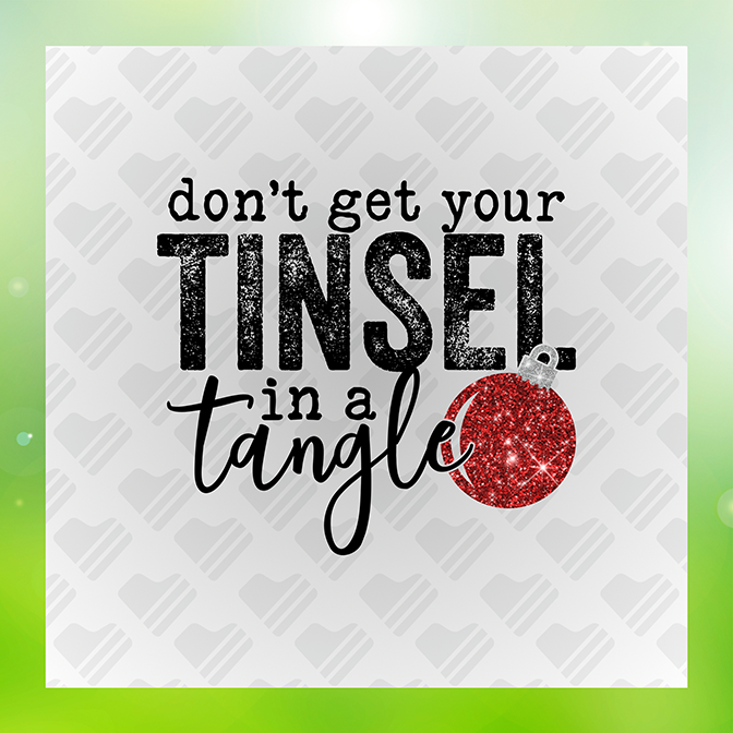 Faux Glitter Tinsel Tangle v2 Sticker