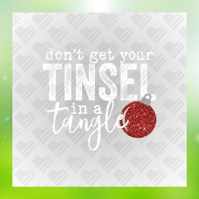 Faux Glitter Tinsel Tangle v3 Sticker