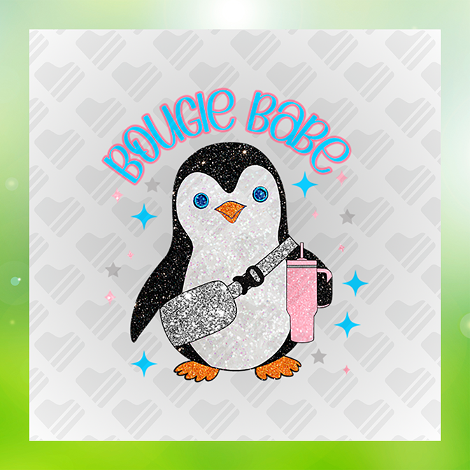 Faux Glitter Bougie Babe Sticker