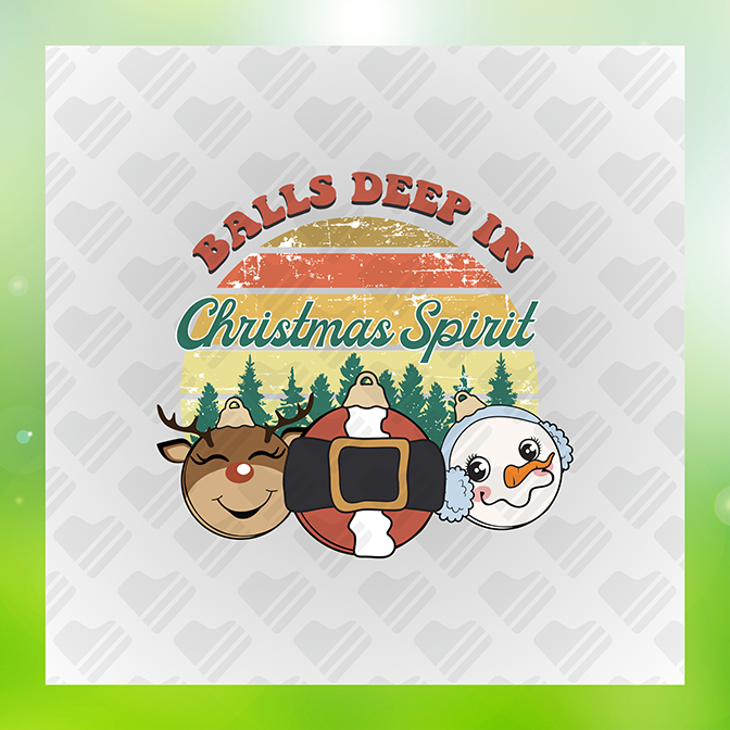 Balls Deep In Xmas Spirit Sticker