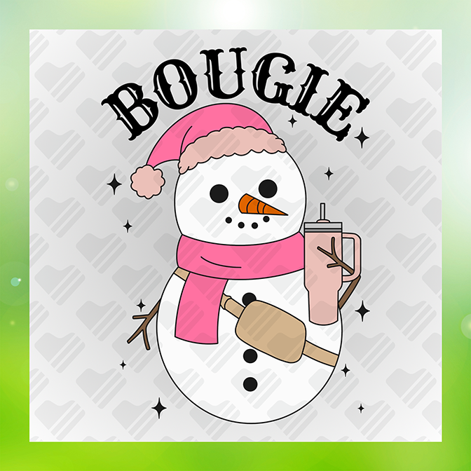 Bougie Snowman Sticker