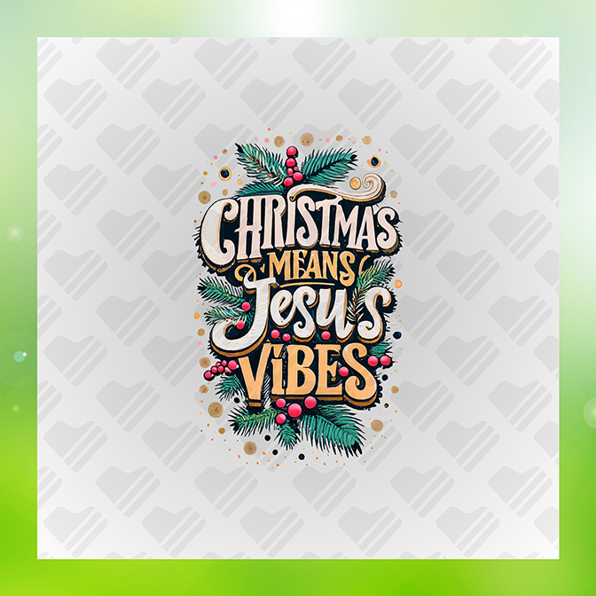 Xmas Means Jesus Vibes Sticker