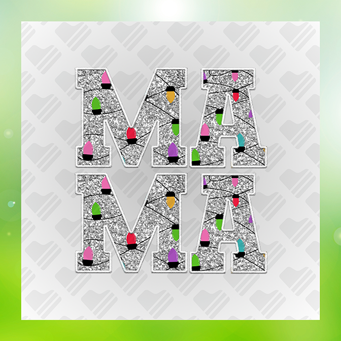 Faux Glitter MAMA Sticker