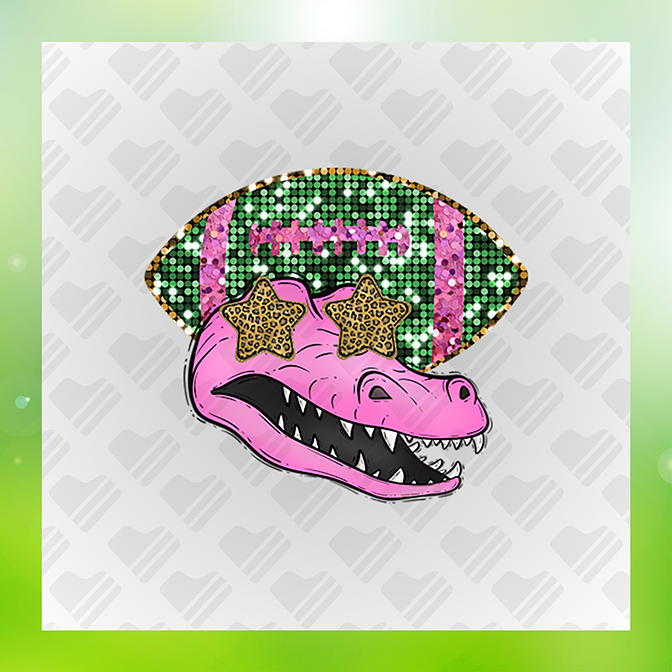 Faux Glitter Groovy Crocodile Sticker