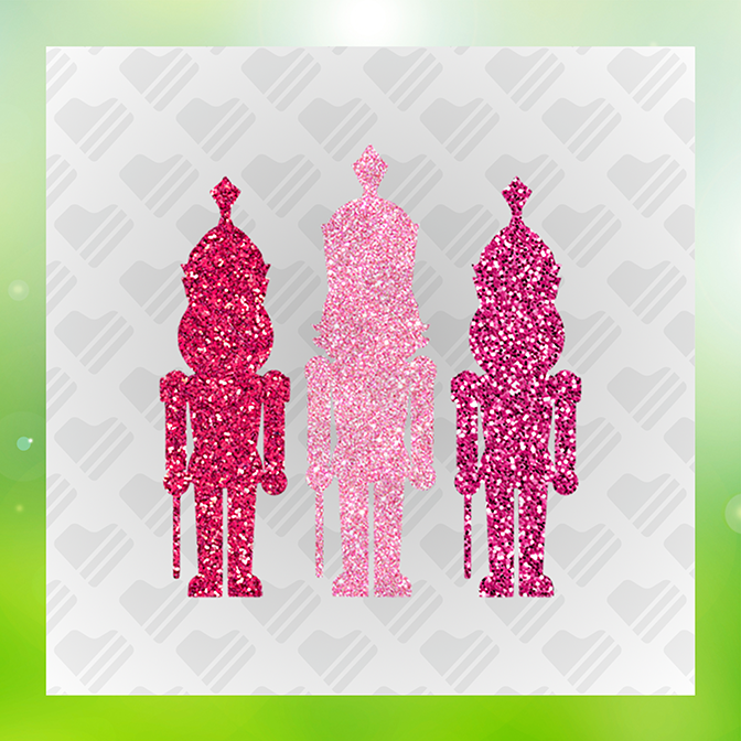 Faux Glitter Nutcracker Sticker