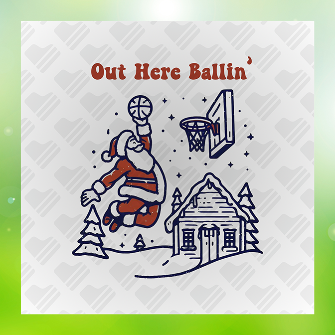 Out Here Ballin Sticker