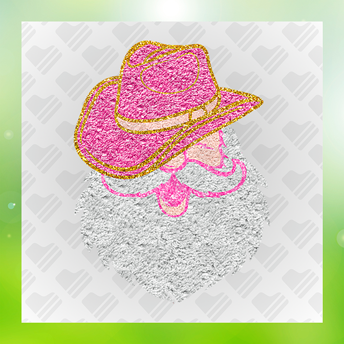 Faux Glitter Santa Sticker