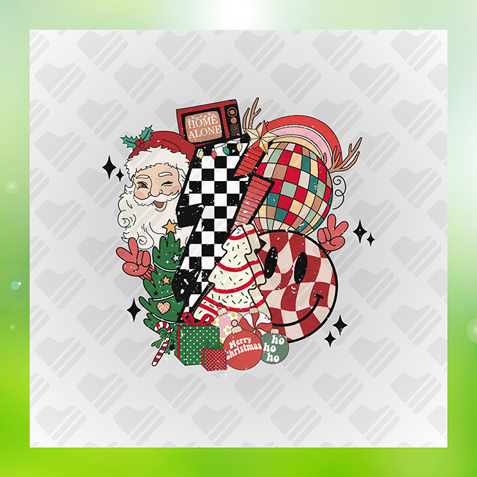 Retro Santa Sticker