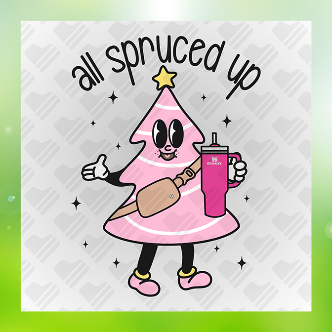 Faux Glitter All Spruced Up Sticker