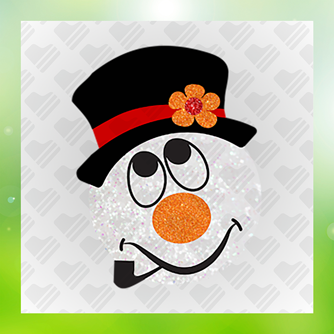 Faux Glitter Frosty Sticker