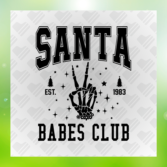 Santa Babes Club - Black Sticker