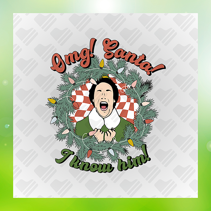 OMG Santa I Know HI'm Sticker