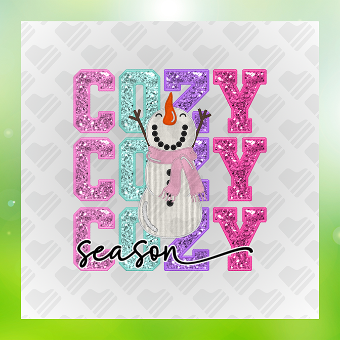 Faux Glitter Cozy Sticker