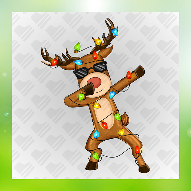 Santa's Deer Sticker