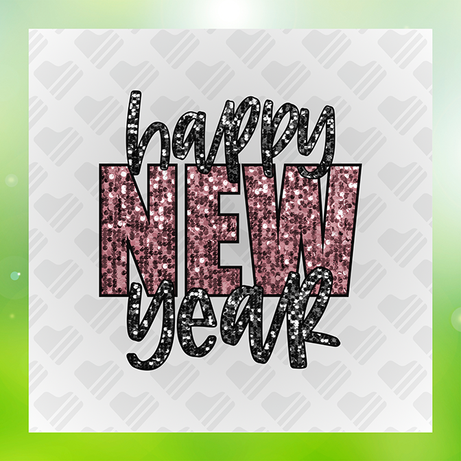 Glitter Look, No Mess New Year 4 Sticker