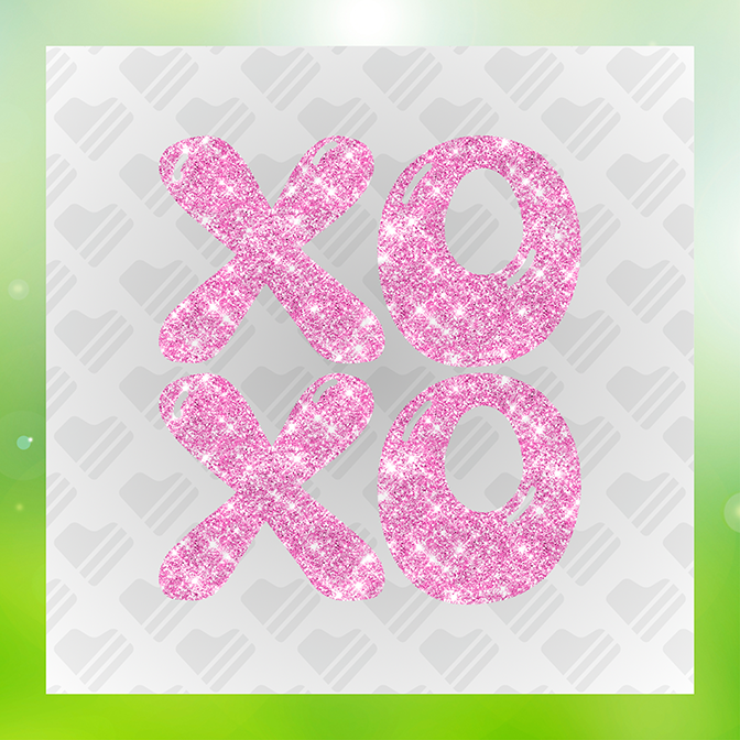 Glitter Look, No Mess Xoxo Sticker
