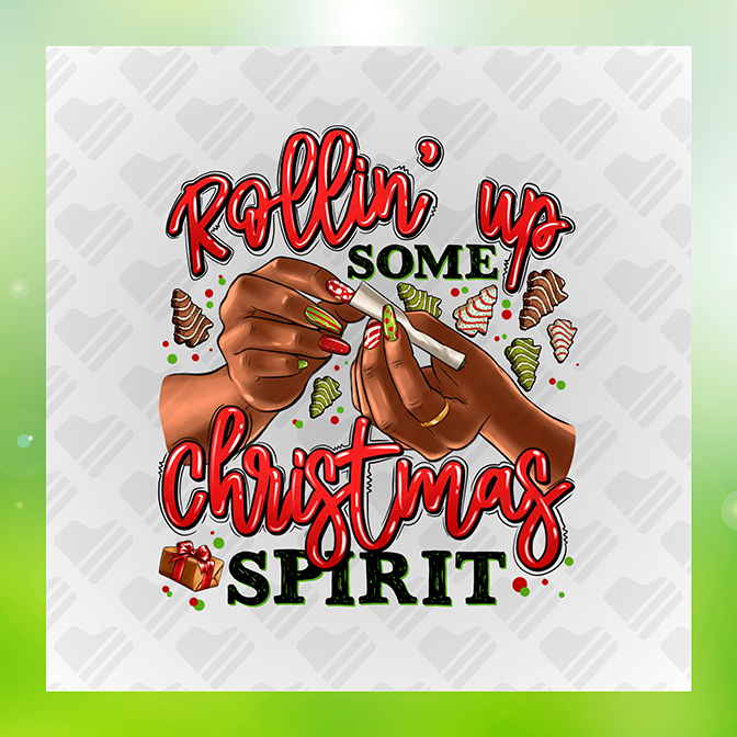 Rollin Up Some Xmas Spirit Sticker