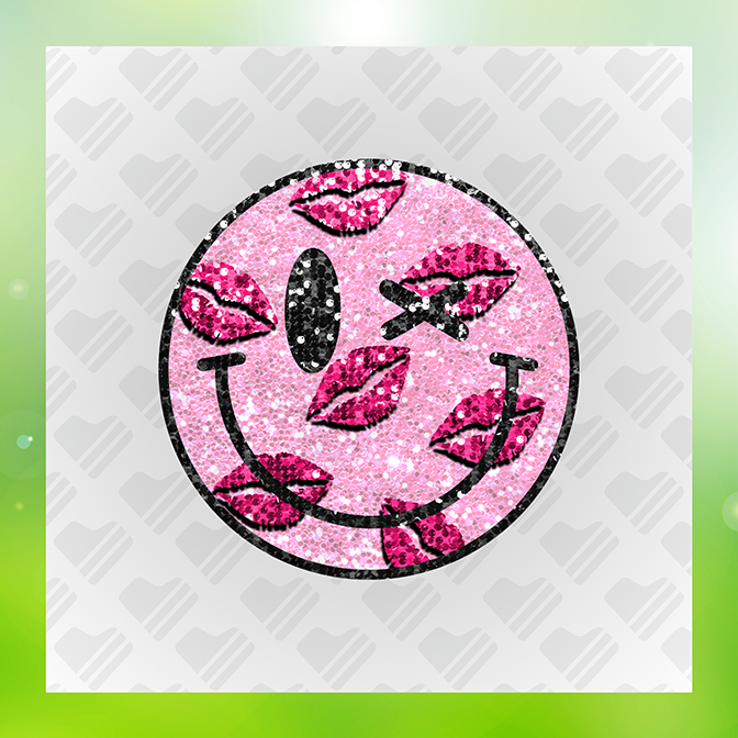 Glitter Look, Emoji Kiss Sticker