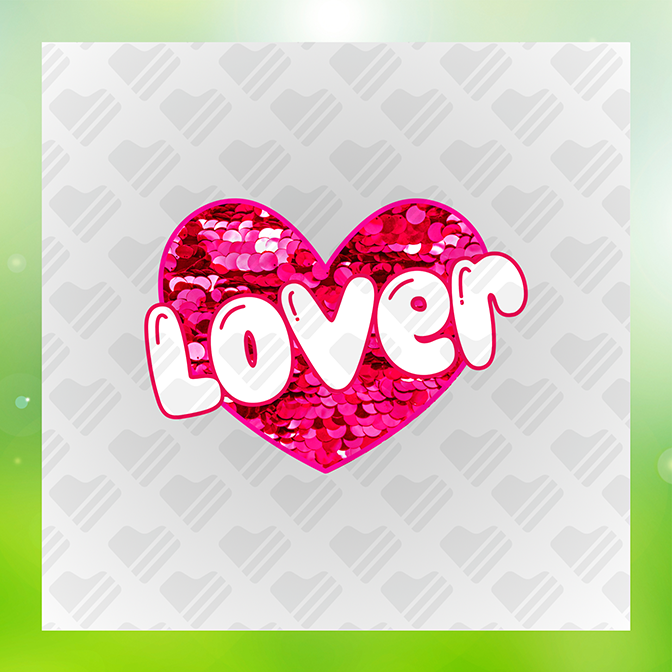 Glitter Look, No Mess Lover Sticker